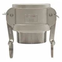 Cam and Groove Coupling: 2 1/2 in Coupling Size, 2-1/2 in -8 Thread Size, 3 5/16 in Overall Lg, MNPT (MPN G250-B-SS)
