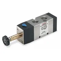 Solenoid Air Control Valve: Four-Way / Two-Position, DIN Solenoid Connector, Aluminum, Spring Return (MPN M213SS-000-N)
