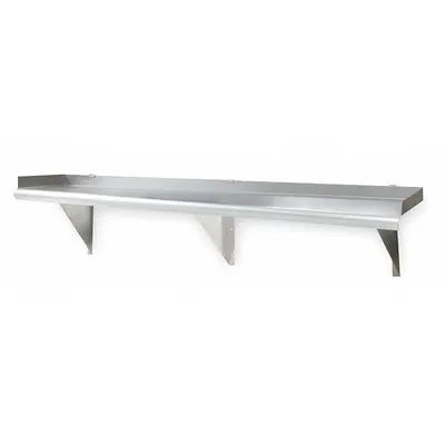 EAGLE GROUP Wall Shelf: 48 in x 12 in x 12 in, 200 lb Load Capacity, Stainless Steel - Stainless Steel Solid Wall-Mount Shelving