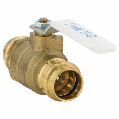 APOLLO Manual Two-Way Ball Valve: 3/4 in, Brass, Straight, Press x Press - Brass Ball Valves