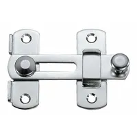 SUGATSUNE Bar Latch: Bar Latch, Slide Bar, 22 mm Max Shackle Dia, Steel, 4 Mounting Holes, Silver (MPN SSL-100)