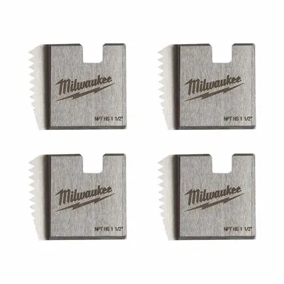 MILWAUKEE Pipe Threading Die Head: 1 1/2 in Pipe, NPT, Right Hand, High Speed Steel - Pipe Dies for Manual & Handheld Power Threaders