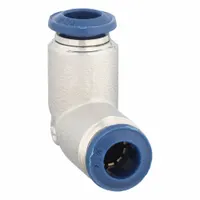 AIGNEP USA Push-Fit Elbow Fitting: 1/4 in OD x 1/4 in OD Size, Brass, Silver, 5 PK (MPN 88130-04)