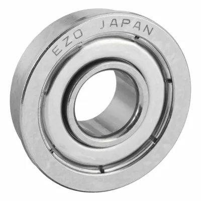 EZO Miniature Ball Bearing: R4, 1/4 in Bore, 0.69 in Flange Dia, Dbl Shield - Extended Inner Ring Flanged Ball Bearings