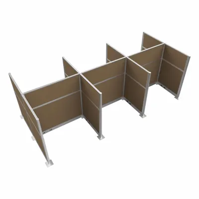 VERSARE HPEK-6P4-S-BRN Modular Cubicle Walls