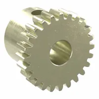 Spur Gear: Module m 0.5, 24 Teeth, 4 mm Bore Dia, Brass, 20° Pressure Angle, Finished Bore (MPN BSS0.5-24B)