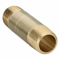 Pipe Nipple: Brass, 1/2 in Nominal Pipe Size, 3 in Overall Lg, 1,000 psi (MPN 215PNL-8-30)