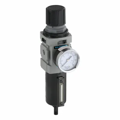 WILKERSON Filter/Regulator: 18 Series, 1/4 in NPT, 148 scfm, 5 micron, 0 psig to 125 psig - Wilkerson FRL Air Filter/Regulators