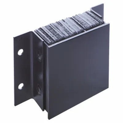 IDEAL WAREHOUSE INNOVATIONS Dock Bumper: Square, 14 in x 10 in x 5 1/4 in Bumper, Laminated Rubber - Steel-Face Dock Bumpers