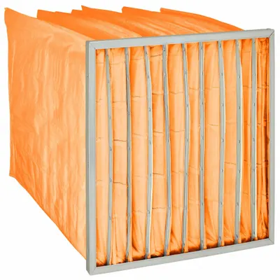 OEM Pocket Air Filter: 24 in x 24 in x 36 in, MERV 13, Orange, Fiberglass - MERV 13 Pocket Air Filters