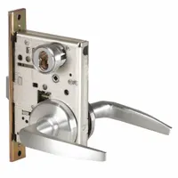 BEST Door Lockset: Storeroom Lever Locksets, Chrome, ADA Compliant, Interchangeable Core (MPN 45H7D16H626LH)