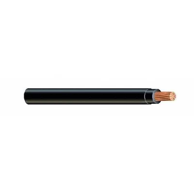 OEM Building Wire: Copper, 1 AWG, 1 Conductors, Stranded, Black, 1,000 ft Lg - Copper THHN/THWN-2 Building Wires