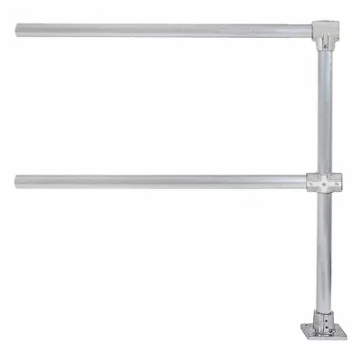 HOLLAENDER Handrail Extension: Toe Board Not Included, 5 in x 5 in - Handrail Extensions