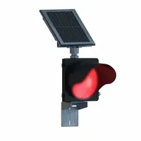 TAPCO Solar Traffic Beacon: Power Source Solar, Lamp Type LED, Light Color Red, Black, 250303