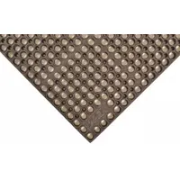 Antifatigue Mat: Antimicrobial, 39 in x 58 in, 7/8 in Thick, Raised Rings, Black, Nitrile Rubber (MPN T12S3958BL)