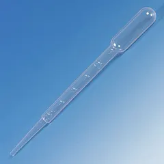 This non-sterile transfer pipette is made of clear plastic and has a 7.5 mL capacity. It is not autoclavable and is not individually wrapped. Suitable for general liquid handling tasks in laboratory settings where sterility is not required.