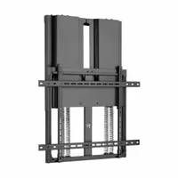 Wall-mounted fixed-angle mount for 70 to 90 inch screens. Constructed from steel with a black powder-coated finish. Includes mounting hardware. Suitable for positioning displays at various heights in commercial or educational environments