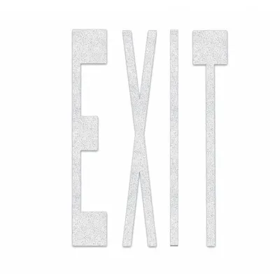 RAE Preformed Thermoplastic Pavement Markings: Exit, White, 8 ft Lg - Pavement Pre-Determined Messages