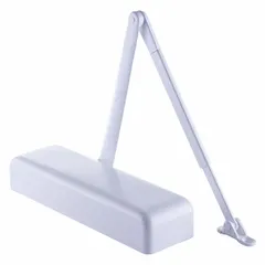 LCN Door Closer: Std Mounting Type, Grade 1 - Heavy Duty, Aluminum, 12 1/4 in Lg, 2 1/4 in Wd (MPN 4040XP-REG LH RAL9003). Key specifications — Manufacturer Part Number: 4040XP-REG LH RAL9003; Brand: LCN; Closer Series: 4040XP; Closer Type: Non-Hold Open; Location Use: Interior/Exterior; Spring Type: Adjustable; Product Type: Door Closer; Spring Size: 6.