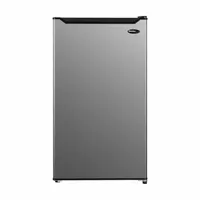 DANBY Mini Refrigerator: Stainless Steel, 4.4 cu ft Total Capacity, 2 Shelves, Energy Star Certified (MPN DCR044B1SLM)