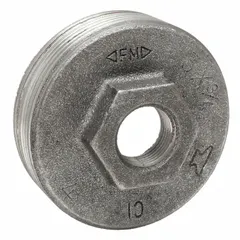 Threaded x threaded straight reducer for low-pressure piping systems. Class 125, rated 175 psi at 150°F. Suitable for water, air, or steam lines in industrial plumbing and HVAC applications.