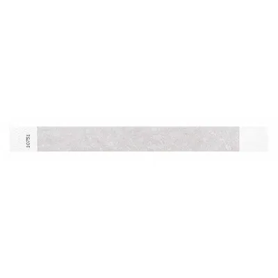 ID Wristband: No Legend, 10 in Overall Lg, 1 in Overall Wd, Tyvek, Silver - Security Wristbands