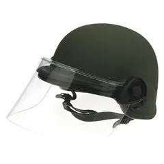 Clear polycarbonate faceshield designed for use with PASGT helmets. Provides impact protection during riot control and tactical operations. Polycarbonate construction offers optical clarity and resistance to impact.