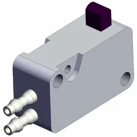 Shuttle Valve: VM1000 Series, Plunger Actuator, 3 Ports, 4 mm Push-On, Side-Ported Body (MPN VM1000-4NU-00)
