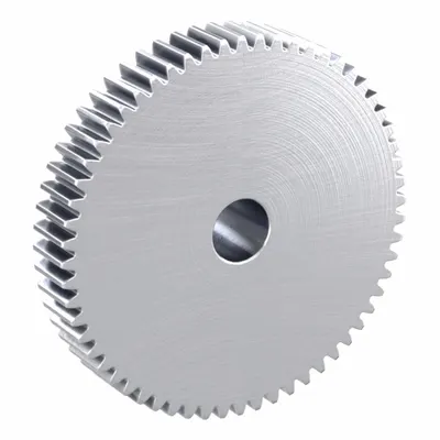 KHK GEARS Spur Gear: Module m 1, 60 Teeth, 10 mm Bore Dia, Stainless Steel, 20° Pressure Angle - Metric Spur Gears with Standard Hub