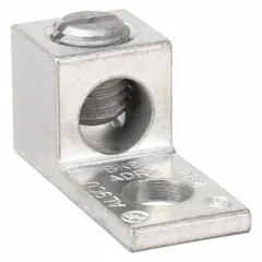 Tin-plated aluminum mechanical lug for terminating one conductor from 14 AWG to 2 AWG. Designed for use in panelboards, load centers, and electrical distribution equipment where a secure mechanical connection is required.