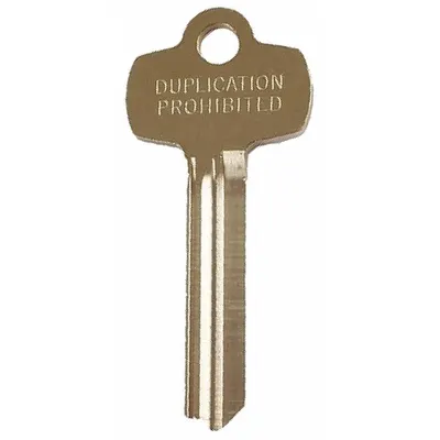 BEST Key Blank: Compatible with BEST Locks, TE Keyway Type, Key ID # KS473, 0 Pins - Door Lock Key Blanks