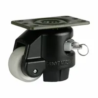 FOOT MASTER Plate Caster: Polyurethane Tread, 50 mm Wheel Dia, 82 mm Mounting Ht, Medium Duty (MPN GDR-60FBLKPUSUW)