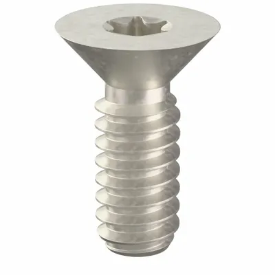 TAMPER PRUF SCREW Tamper Resistant Screw: #6-32 Thread Size, 3/8 in Lg, Stainless Steel, Plain - Flat Head Tamper-Resistant Machine Screws