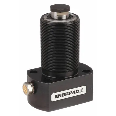ENERPAC Hydraulic Work Support: 2,500 lbf Max. Support Force, 3/8 in Stroke Lg - Lower Flange Mount Work Supports