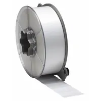 Flag Label: Rectangle, 2 in x 1 1/2 in, Polyester, White ( Gloss ), For 0.06 in to 0.19 in Wire Dia (MPN A55-3-483)