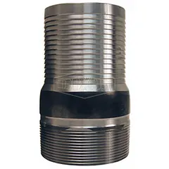 This steel x steel combination nipple features a hose barb on one end and NPT threads on the other, allowing connection of hose to threaded pipe. Suitable for air, water, and chemical transfer applications. Fitting size is 12 in x 12 in with a 12 in hose I.D.