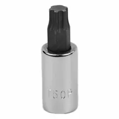 Torx Plus bit socket with T50 tip size and 3/8 in drive. Features a replaceable insert design for extended tool life. Suitable for driving Torx Plus fasteners in applications requiring high torque, such as automotive and industrial assembly.