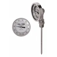 TEL-TRU Dial Thermometer: 50°F to 500°F, +/- 1% Accuracy, 12 in Stem Lg, Fahrenheit (MPN BC550R-1264)