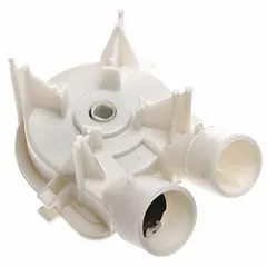 Replacement water pump for Whirlpool washing machines and dryers. Circulates and drains water during wash and rinse cycles. Meets OEM specifications for fit and function.