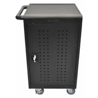 LUXOR Technology Charging Station: Chromebooks/Tablets, Black, 37 5/8 in Overall Ht, 30 Outlets (MPN LLTM30-B)