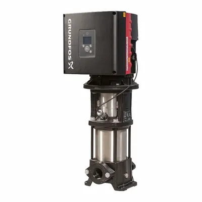 Grundfos Booster Pump: 5 hp, Three Phase, 200/240V AC, 101 gpm Best Efficiency Flow - Vertical Booster Pumps