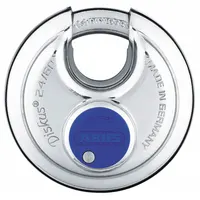 ABUS Padlock: Stainless Steel, Unfinished, Silver, Covered Shackle, Stainless Steel, Diskus 24IB (MPN 24IB/60 MK)