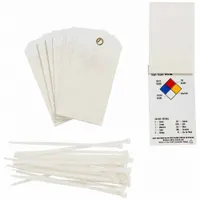 BRADY Tag: Polyester, Rectangle, 5 3/4 in Ht, 3 in Wd, 0.01 in Thick, Indoor/Outdoor, English, 25 PK (MPN 99102)