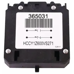 Auxiliary contactor for HVACR systems, used to control electrical loads such as compressors and fan motors. Suitable for replacement applications in commercial and industrial heating, cooling, and refrigeration equipment.