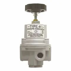 This high-flow industrial pressure regulator is designed for compressed air systems, featuring a relieving design with knob adjustment. Constructed with an aluminum body and a 1/4 in NPT female connection, it is suitable for through-panel mounting in pneumatic applications requiring precise pressure control.