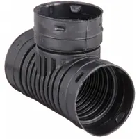 Drainage Pipe Tee: 3 in x 3 in x 3 in Fitting Pipe Size, Single, 8 in Overall Lg, Schedule 80, Black (MPN 0321AA)