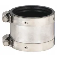 FERNCO Flexible Pipe Straight: Neoprene, For 1 in_1 1/2 in Pipe, Copper x Iron, 2 1/8 in Overall Lg (MPN 3001-110)
