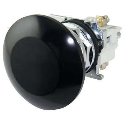 EATON Mushroom Head Push Button: Non-Illuminated, Mushroom Head Profile, Metallic - Mushroom-Head Push Buttons