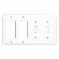 LEVITON Wall Plate: Combo, 4 Gang, White, Std Size (MPN P2262-W)