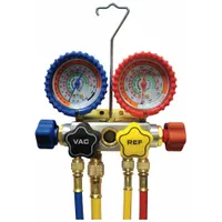 IMPERIAL Manifold Gauge: 4 Valves, 4 Hoses, For R-134A/R-404A/R-507, Hose Valves Included (MPN 843-CS)